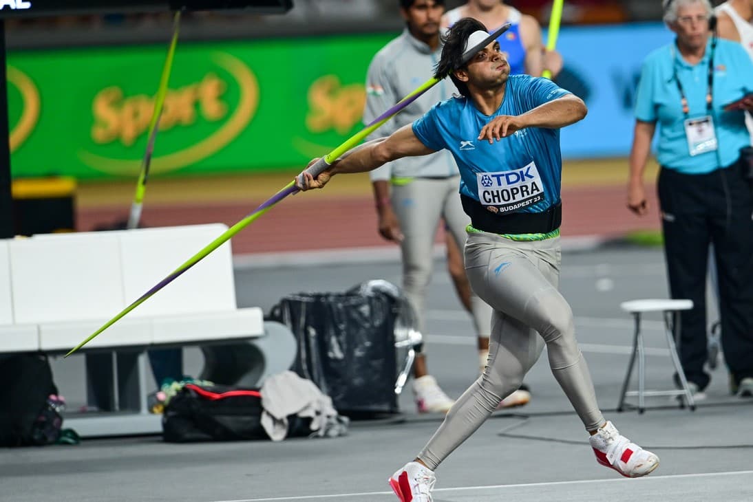 Neeraj Chopra at the 2023 World Championships in Budapest
